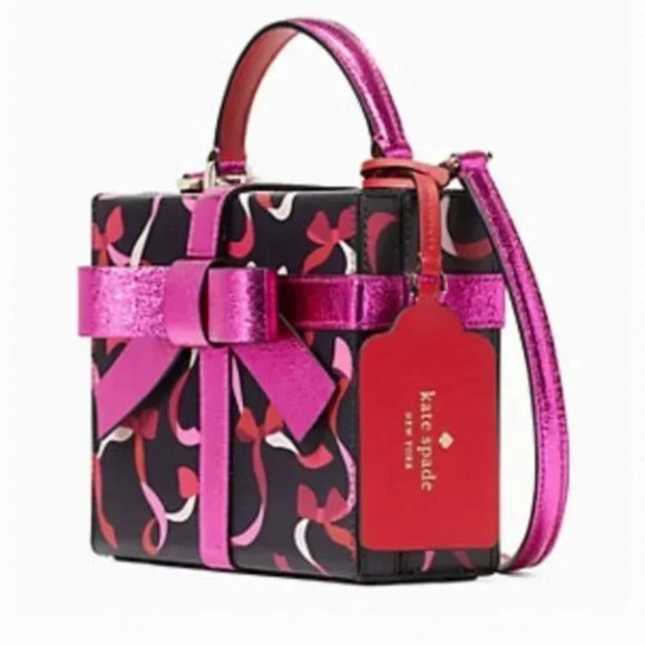 kate spade wrapping party gift box present crossbody purse bag nwt - Picture 3 of 8